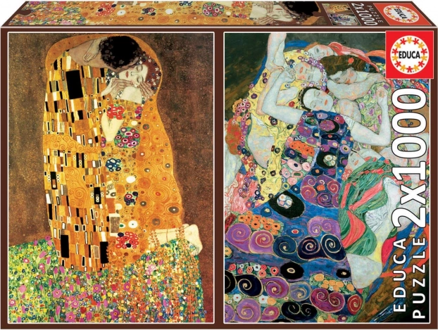 EDUCA Puzzle Baiser et Filles 2x1000 pièces