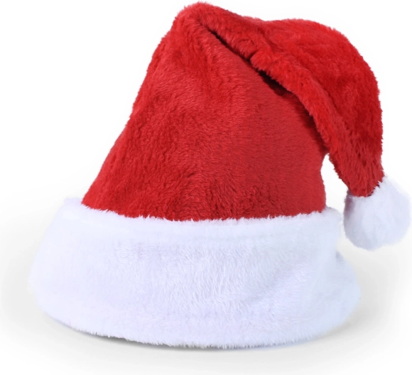 Bonnet de Noël rouge avec bord blanc et pompon