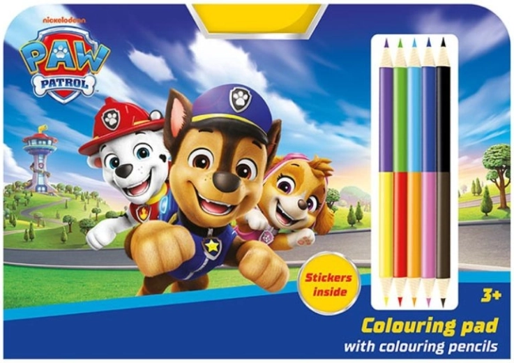 Kit de dessin avec crayons de couleur Pat’ Patrouille