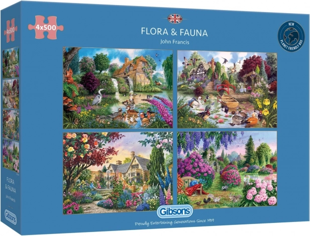 Puzzle Gibsons Flora et Faune 4x500 pièces