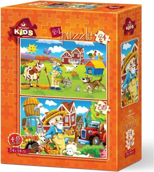 Puzzle Ferme heureuse 24 + 35 pièces