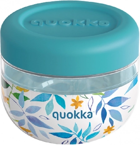 Boîte alimentaire Quokka Bubble Watercolor Leaves turquoise 500 ml