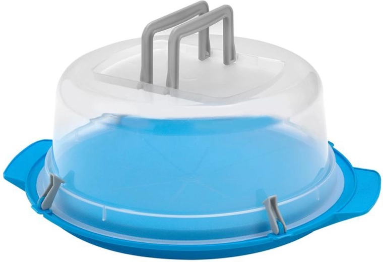 Plateau à gâteau en plastique avec cloche HEIDRUN 40 cm