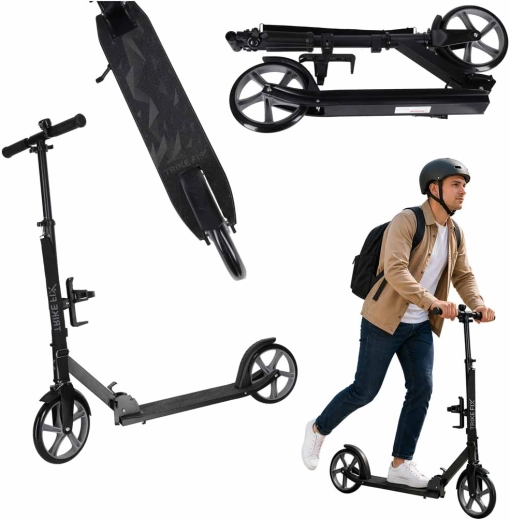 Trottinette urbaine pliable Trike Fix 200 mm noir-gris
