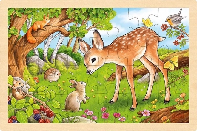 Puzzle en bois Faon 24 pièces