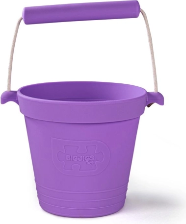 Seau de plage en silicone BIGJIGS TOYS – violet