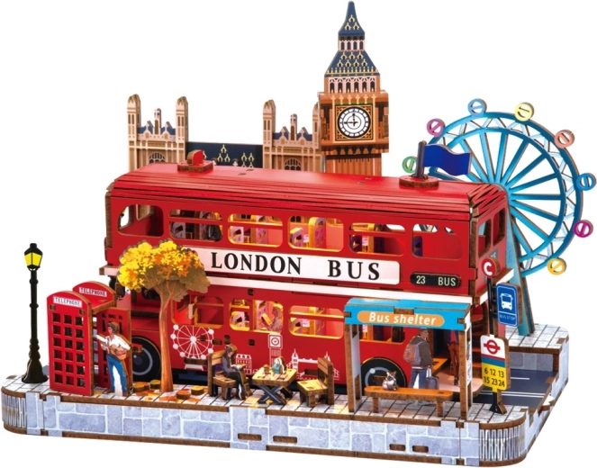 2Kids Toys puzzle 3D en bois scène miniature Londres