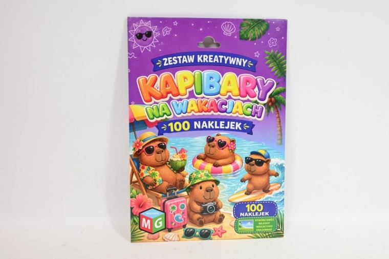 Kit créatif avec autocollants Capybaras en vacances