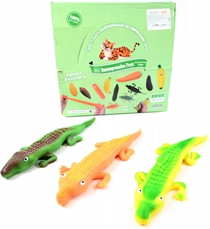 Gniotek crocodile – jouet antistress à presser (12 pcs en présentoir)