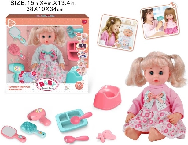 Baby Sweet Love bébé interactif avec pot et accessoires