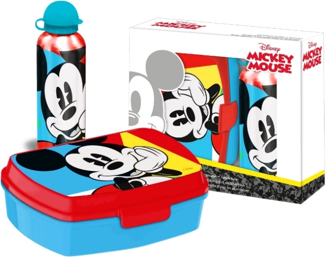 Boîte à goûter et bouteille en métal MICKEY MOUSE – set pour enfants
