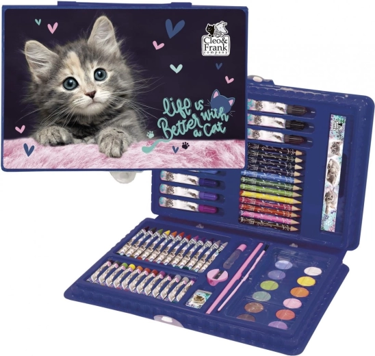 Coffret créatif en valisette Cleo et Frank (71 pièces)