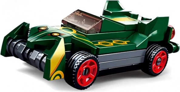Sluban Power Bricks - Voiture verte à remontoir