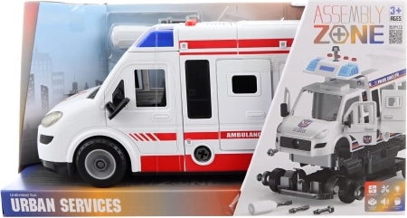 Ambulance à piles – jouet à visser avec effets sonores