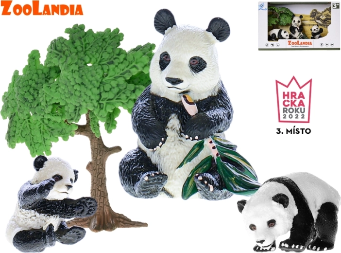 Zoolandia panda avec ses petits et accessoires