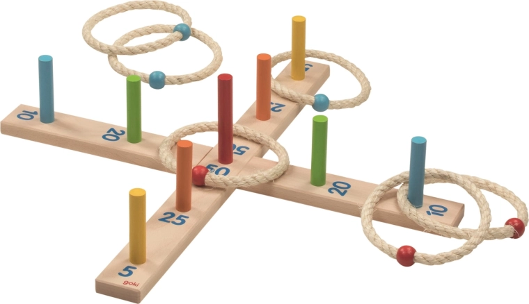 Goki jeu de lancer d’anneaux – set de 6 pièces