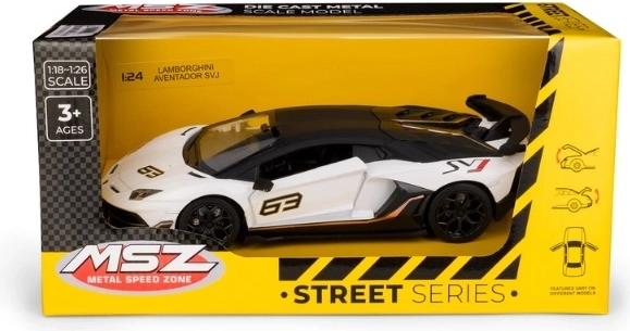 Modèle de collection MSZ Lamborghini Aventador SVJ 1:24 blanc
