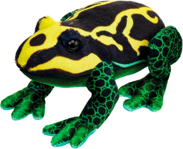 Grenouille en peluche jaune‑noir 13 cm