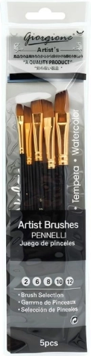Set de pinceaux plats 2, 6, 8, 10 et 12