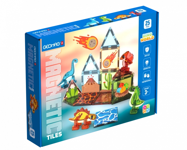 geomag magnetic tiles dino jeu de construction magnétique pour enfants