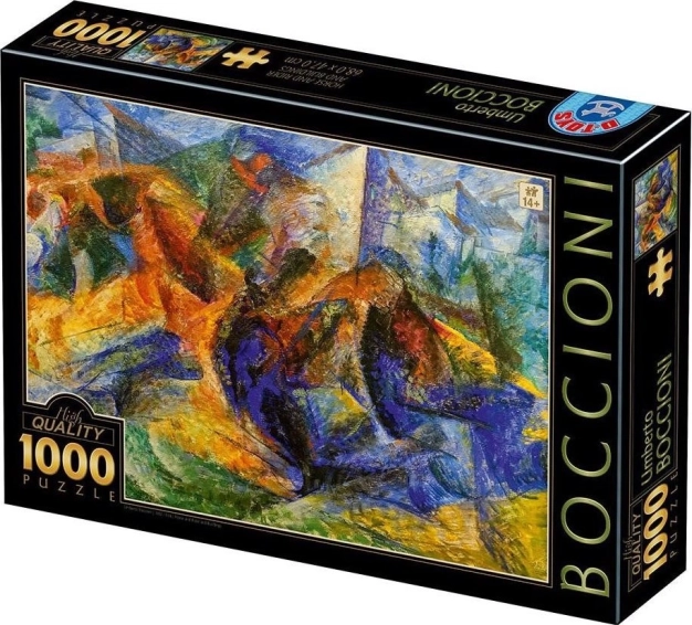 Puzzle Cheval, cavalier et bâtiments 1000 pièces