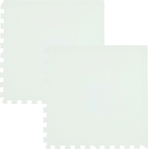 Tapis en mousse HUMBI 120 × 60, grands puzzles imperméables, sûrs pour les enfants, blanc, 2 pcs