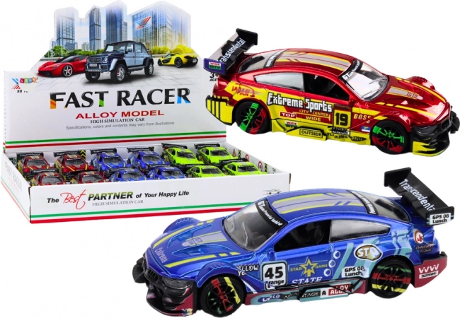 Voiture de sport en métal à l'échelle 1:36