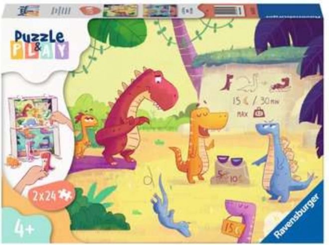 Ravensburger Puzzle et jeu : Dinosaures 2x24 pièces