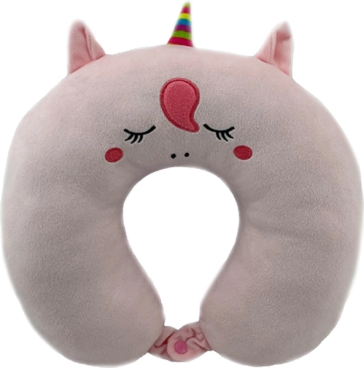 Coussin d’appui en peluche avec bouton – licorne