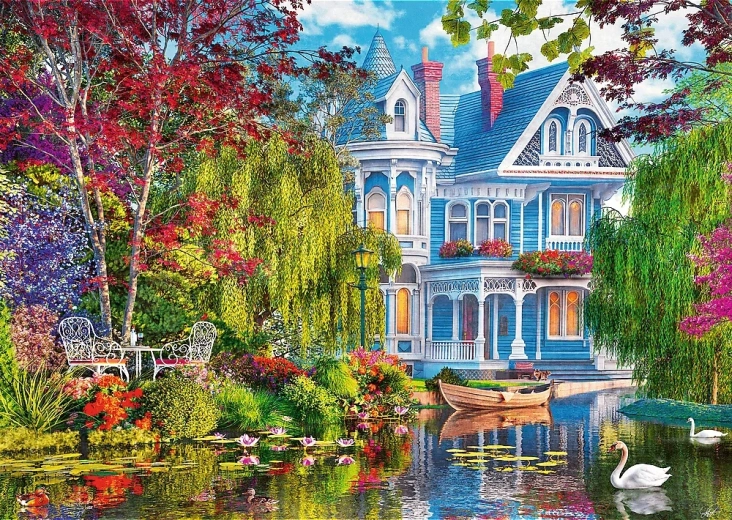 Puzzle Maison au bord du lac 2000 pièces TREFL