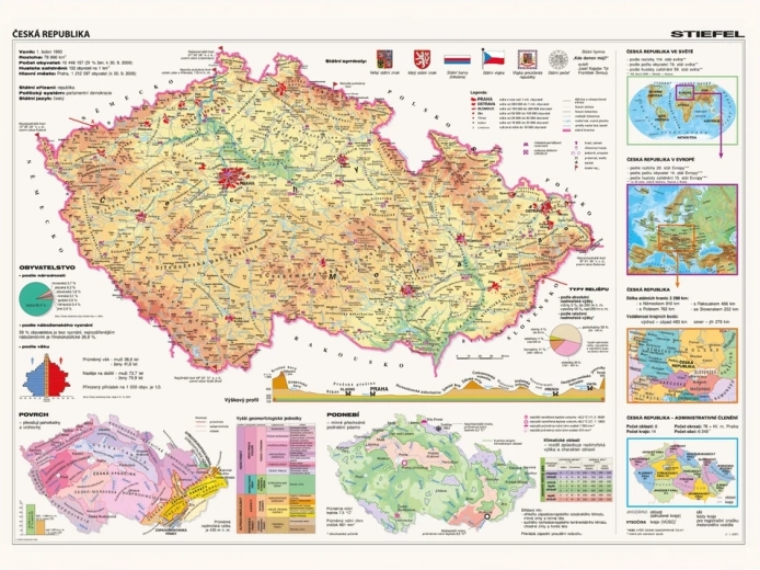 Puzzle carte de la République tchèque 2000 pièces DINO