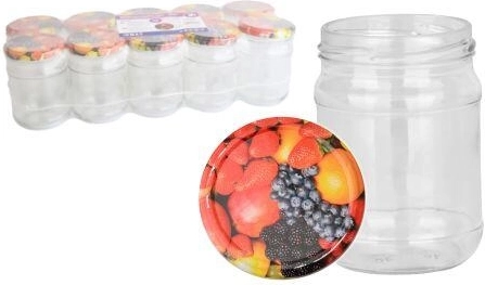 Bocaux de conserve 250 ml TWIST 66 avec couvercles FRUITS (10 pcs)
