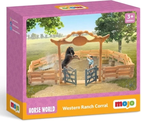 Ranch western pour enfants avec cheval et cow-boy