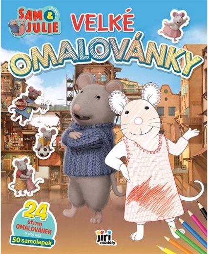 Grand livre de coloriage La Maison des souris Sam & Julie