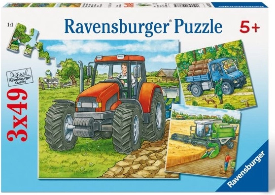 Puzzle Machines agricoles 3x49 pièces Ravensburger