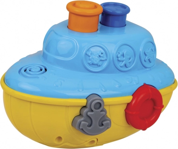 Jouet de bain bateau à vapeur à piles