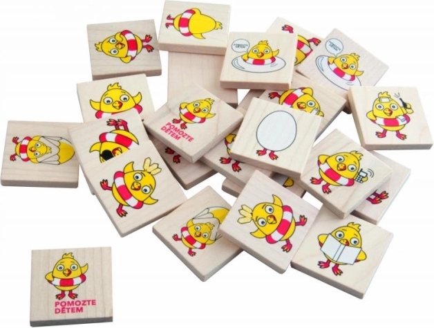 Memory en bois Kuře – entraînement de la mémoire et de l’observation