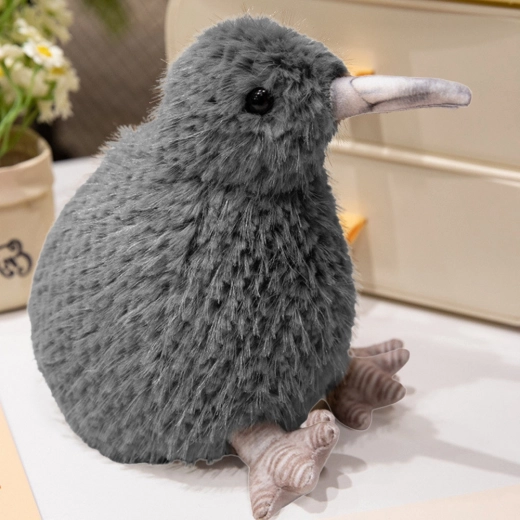 Oiseau kiwi en peluche gris 17 cm