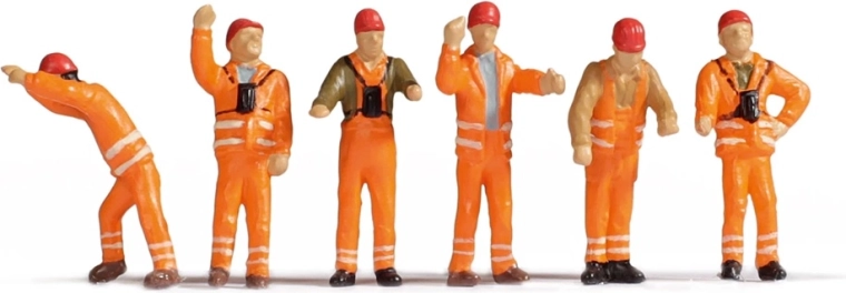 NOCH set de figurines agents de manœuvre H0 (6 pcs)