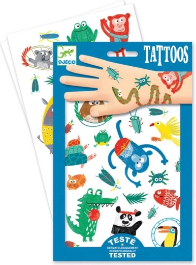 Tatouages temporaires animaux de la jungle – DJECO