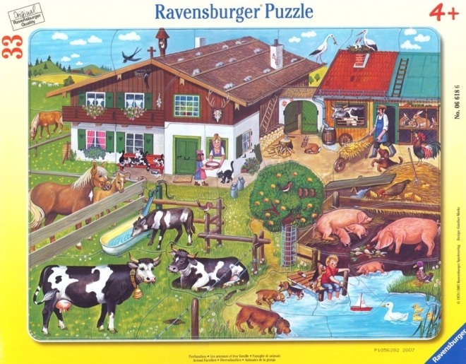 Puzzle Animaux à la ferme 33 pièces