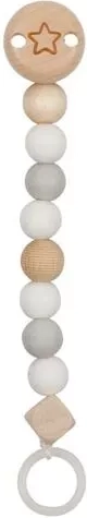 Attache-tétine étoile avec perles naturelles - 1 pièce