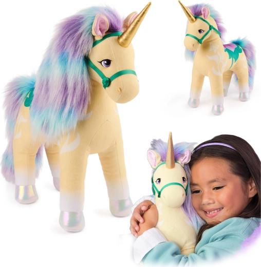Licorne en peluche Leaf de Unicorn Academy 38 cm