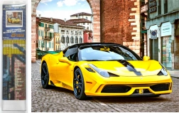 Peinture diamant voiture de sport jaune 30 × 40 cm