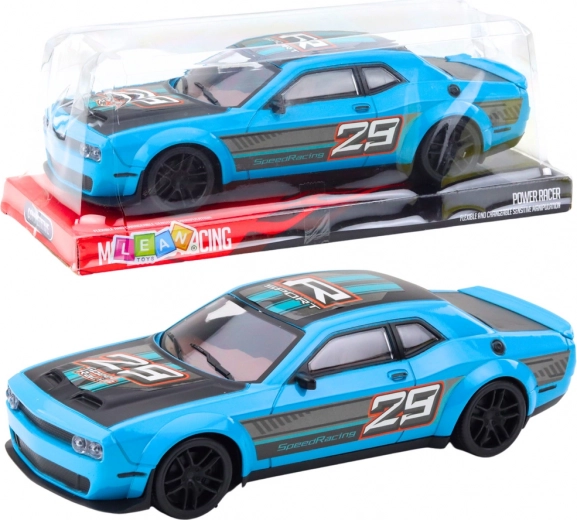 Voiture de sport à propulsion arrière bleue