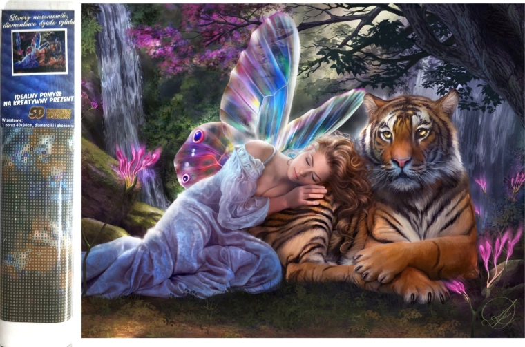 Broderie diamant NORIMPEX – fée papillon 30 × 40 cm