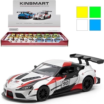 Toyota GR Supra Racing Concept – modèle de voiture en métal 1:36 avec pull-back