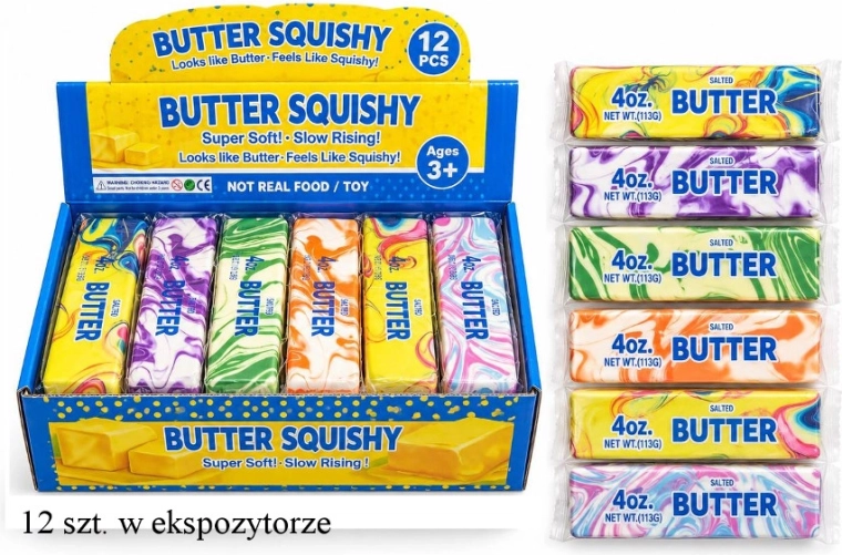Balle anti-stress à presser en forme de beurre - 1 pièce