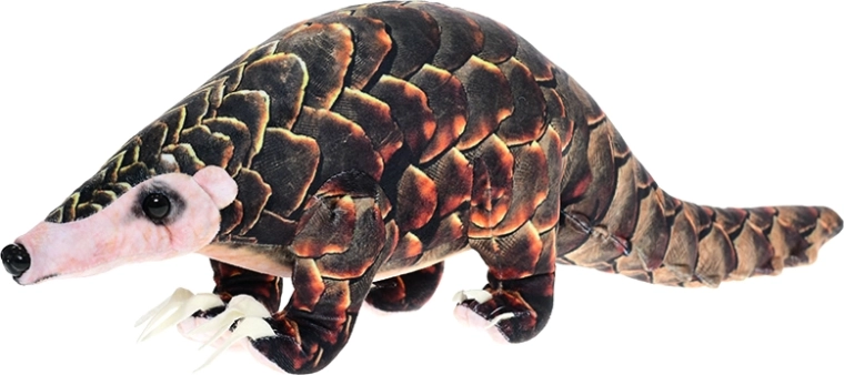 Pangolin en peluche 50 cm – jouet réaliste debout pour enfants et adultes