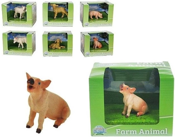 Kids Globe figurine d’animal de ferme (mouton, cochon ou chèvre) 1:32